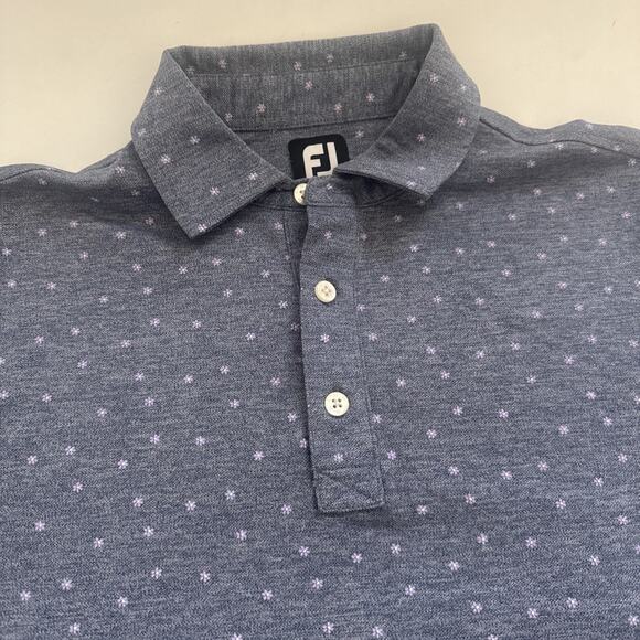 FootJoy Polo Shirt All Over Print Mens Large‎ Embroidered 1914 Golf - Picture 2 of 11